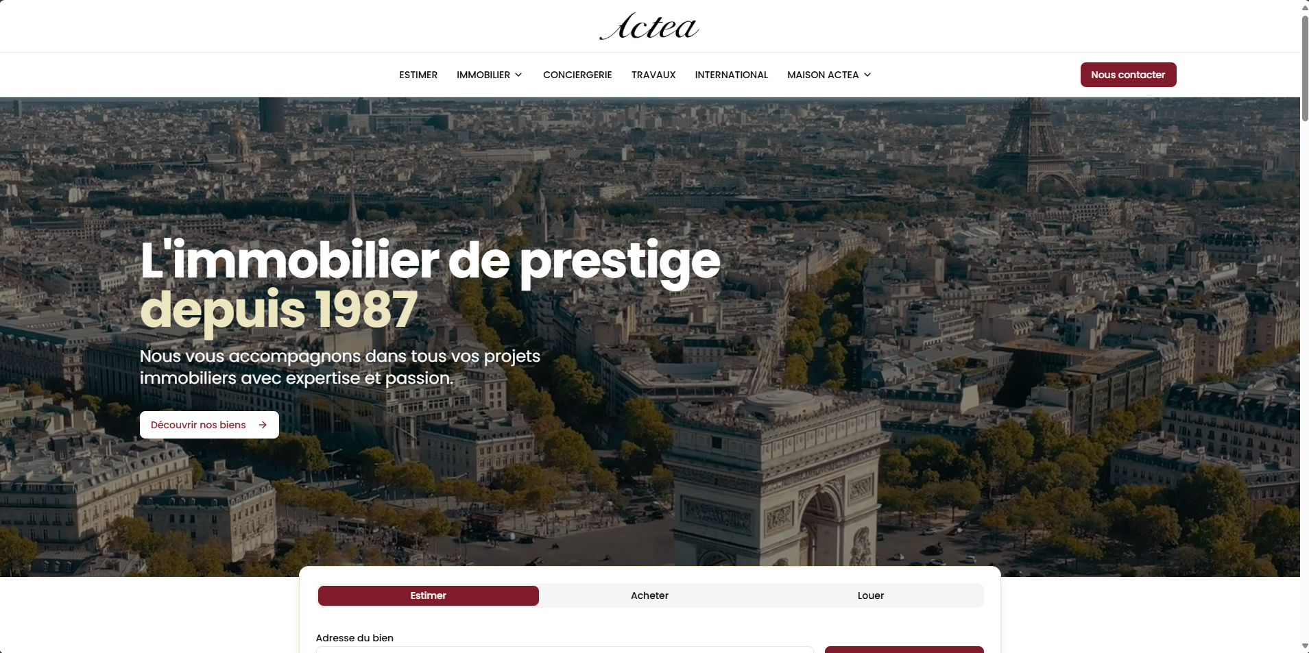 site immobilier - Actea Conseil